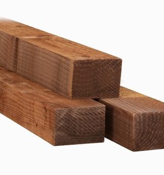 125 x 100mm Timber Post Brown