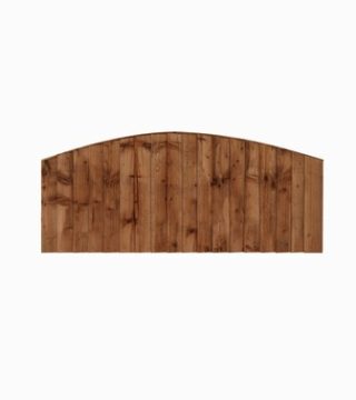6ft wide Closeboard Arch Fence Panel Brown 2