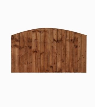 6ft wide Closeboard Arch Fence Panel Brown 1 2