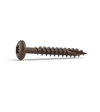 DURAPOST PAN HEAD TIMBER SCREWS | 4 X 40MM SEPIA BROWN