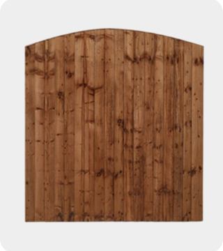 6ft wide Closeboard Arch Fence Panel Brown 3 5