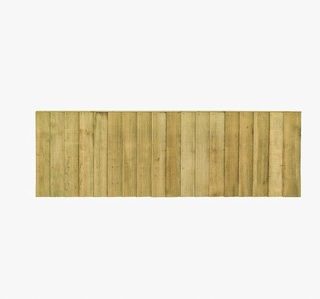 6' wide Closeboard Fence Panel Green - 2FT