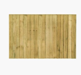 6' wide Closeboard Fence Panel Green - 4FT