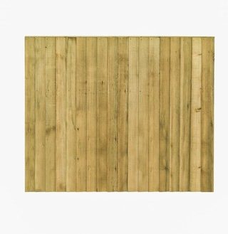 6' wide Closeboard Fence Panel Green - 5FT